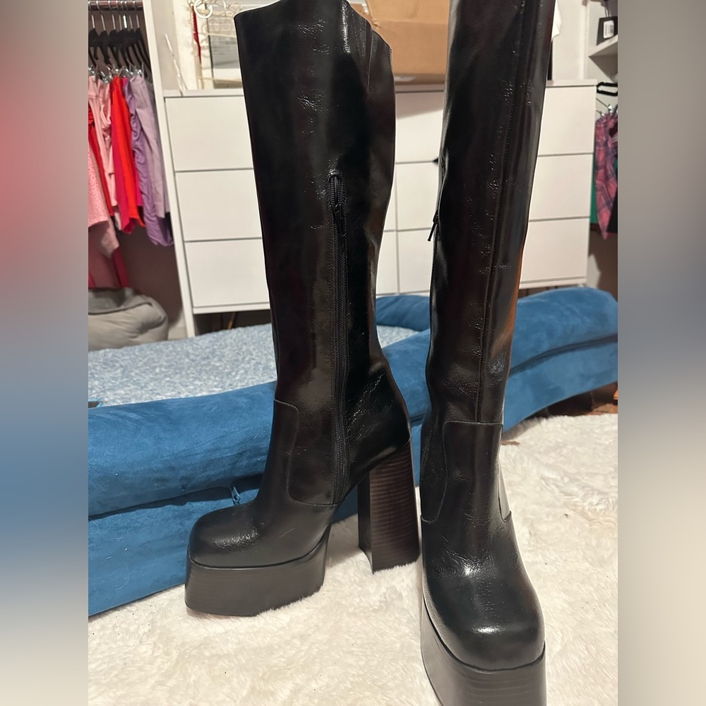 Jeffrey Campbell Black Heeled Boots
